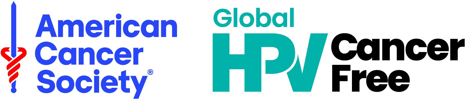 American Cancer Society and Global HPV Cancer Free logo
