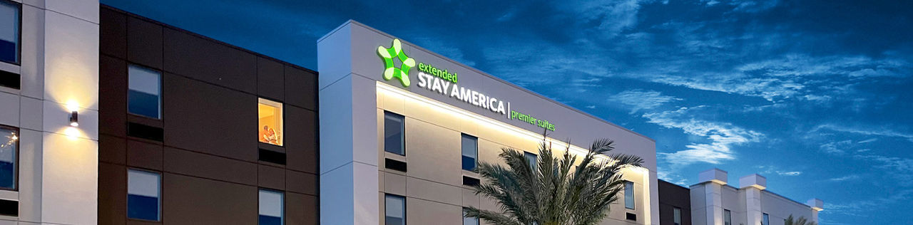 Extended Stay America building with logo
