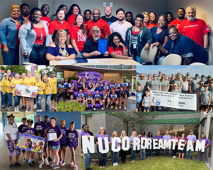 Nucor relay for life teams in photo grid