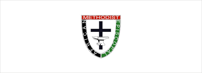 A.M.E. Church Logo on white background