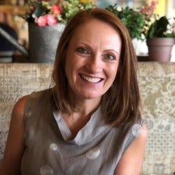 close up portrait of breast cancer survivor, Fran Boyd