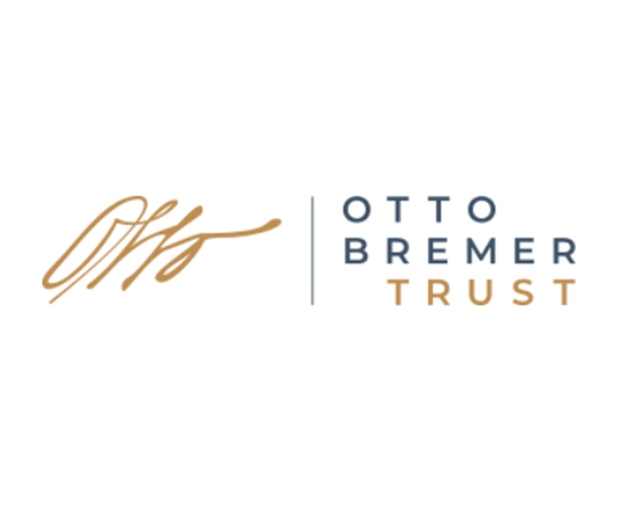 Otto Bremer Trust logo with gold script and blue text.
