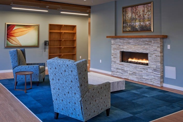 Living Room at the American Cancer Society Hope Lodge, Omaha, NE.