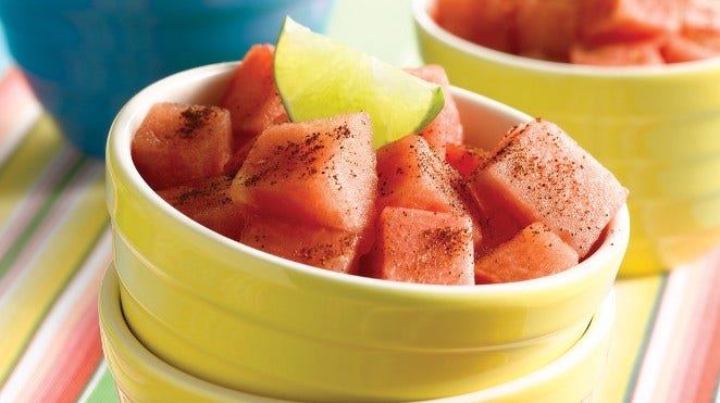 close up of the recipe, Zesty Watermelon