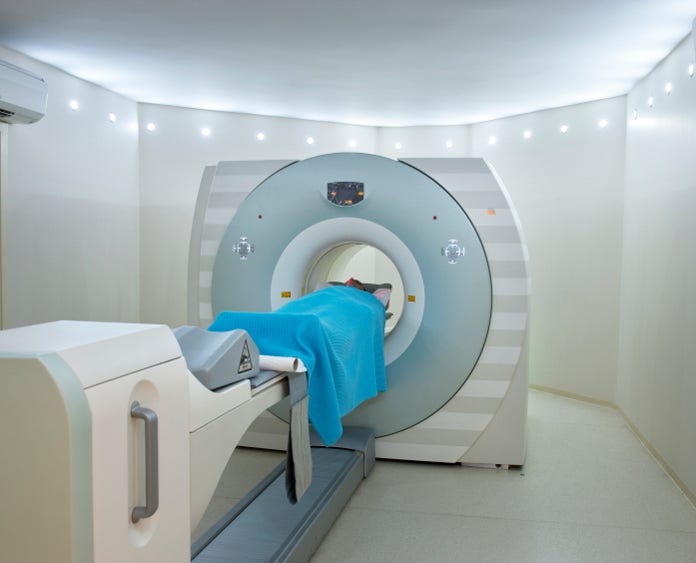 patient getting a PET scan