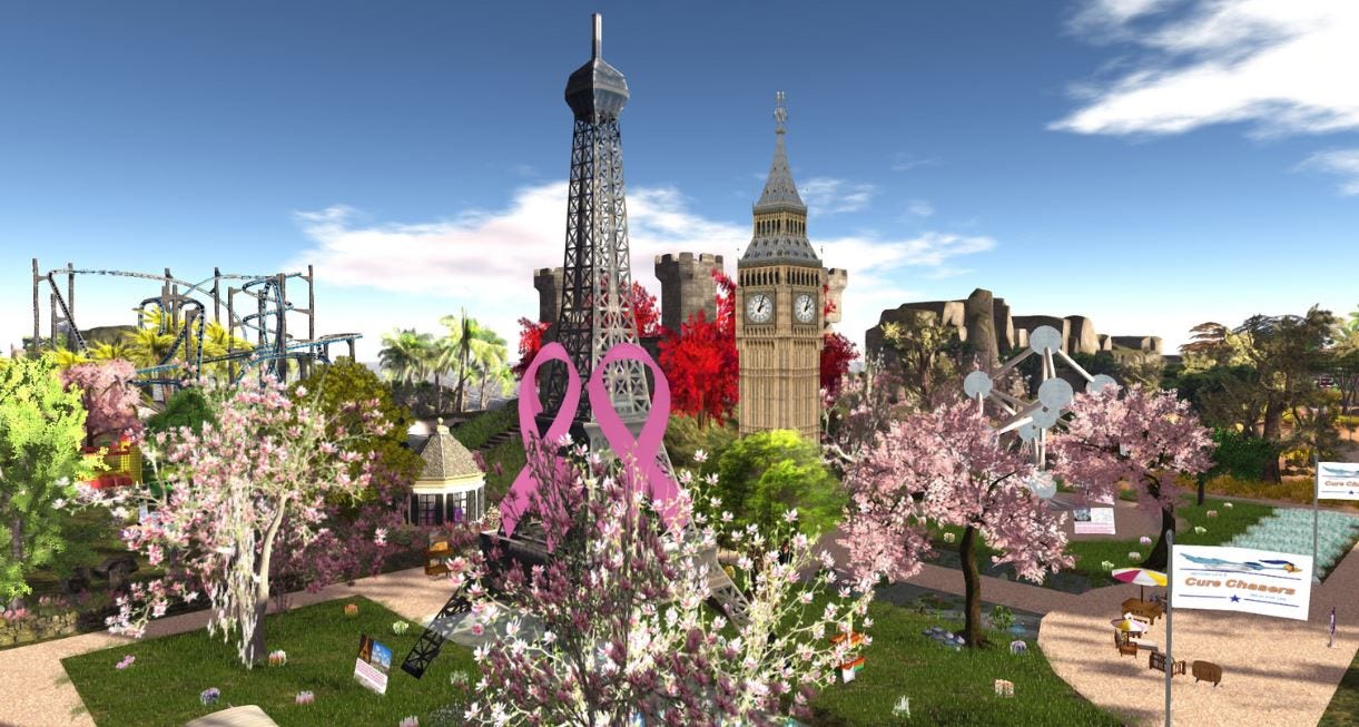 Virtual cgs image of many tourist attractions
