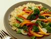 Plato de verduras y arroz