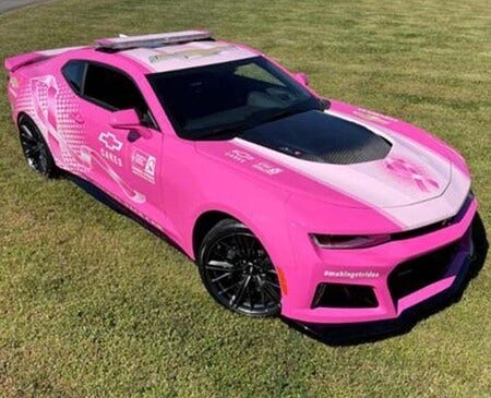Hot pink Chevrolet Camaro