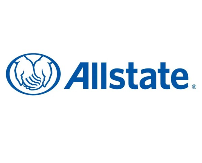 Allstate logo with blue hands icon and blue text.