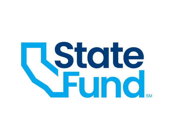 State Fund logo with California outline and blue text.