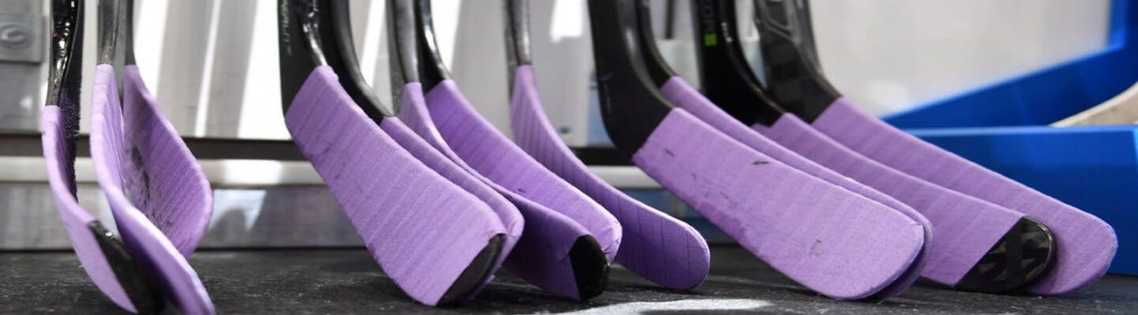 multiple purple hickey sticks