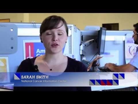 screenshot from the video "Cancer Information Specialist: Sarah"