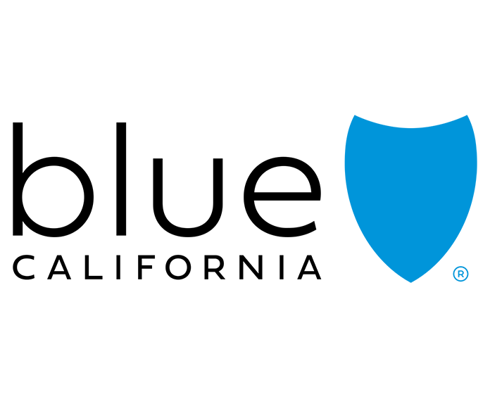 Blue California logo with blue shield and black text.