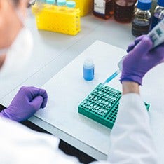 Scientist performing genetic research in a laboratory