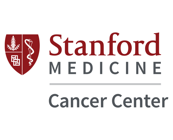Stanford Medicine Cancer Center logo with shield emblem and text.