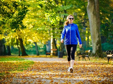 A woman participating in American Cancer Society Virtual walking challenge