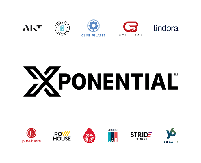 Xponential Fitness Logo with their subbrands