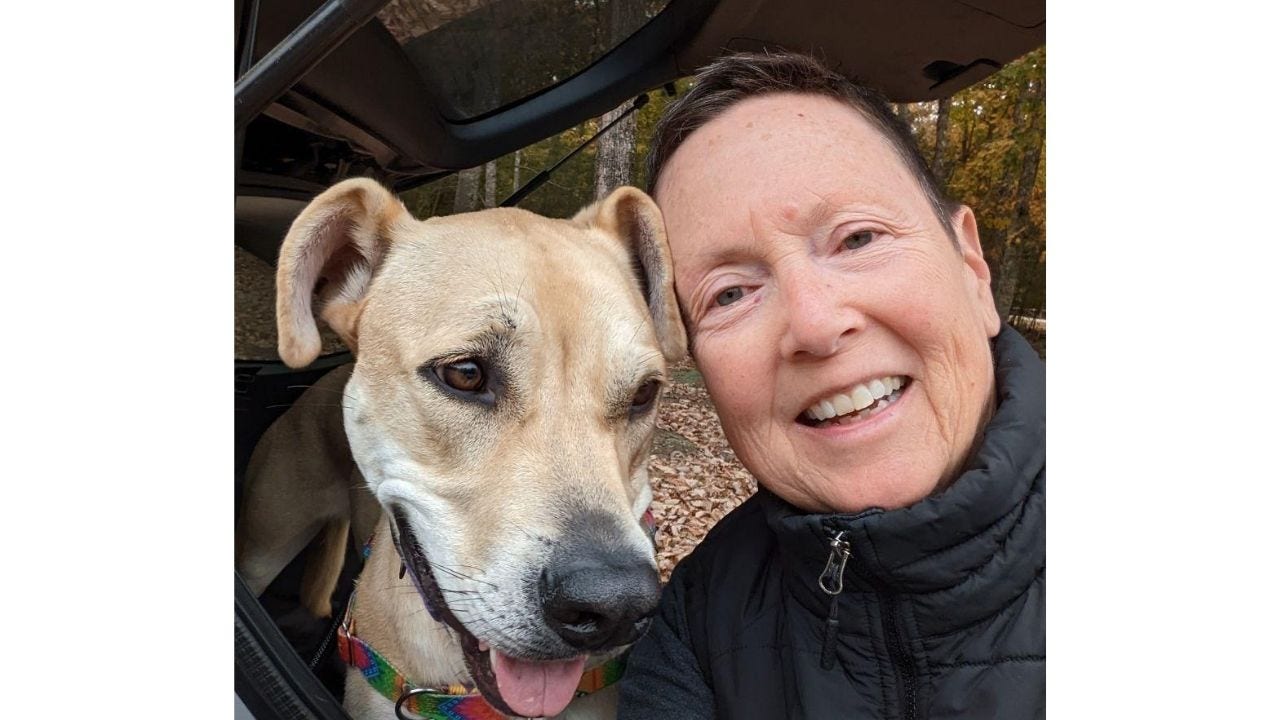 Cyndi and her dog, Marnie