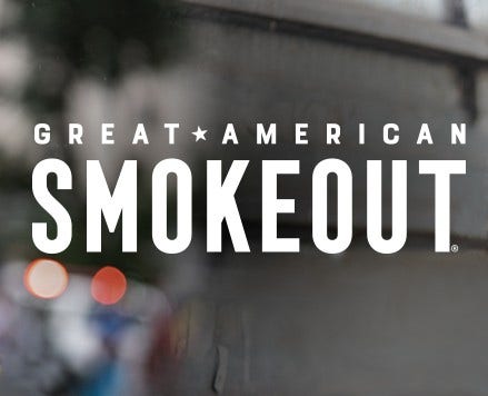 Great American Smokeout logo on generic background 