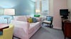Guest room at the American Cancer Society AstraZeneca Hope Lodge in Boston, Massachusetts.