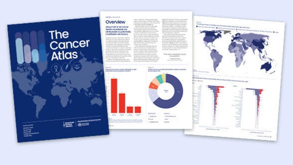 The Cancer Atlas Graphic of cover and pages