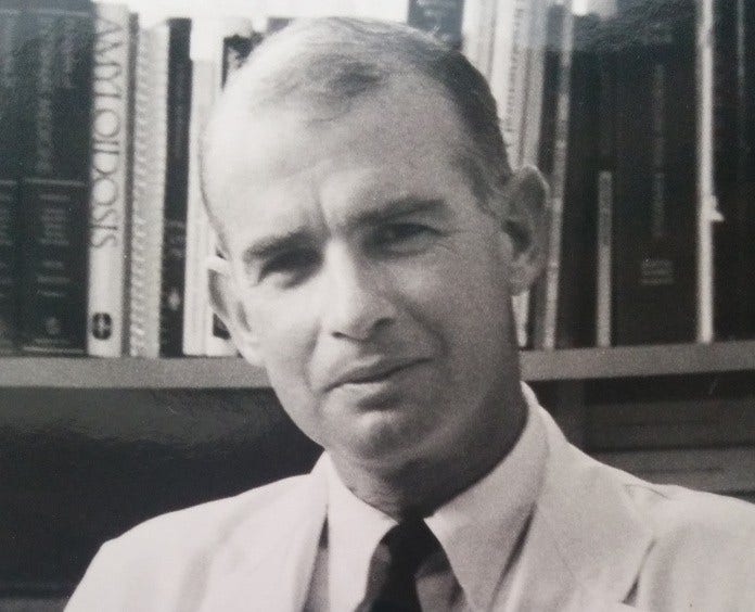close up portrait of Elliot F. Osserman, MD, Columbia University in New York City, NY