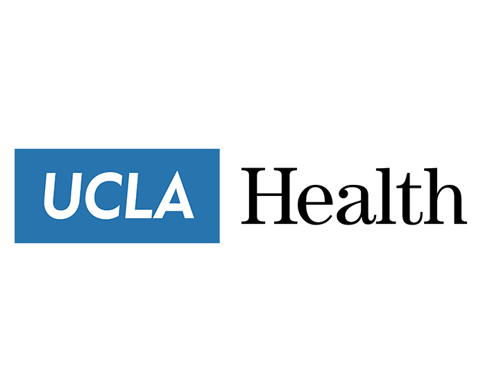 UCLA Health logo with blue UCLA box and black text.