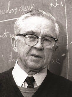 black and white photo of Edward B. Lewis, PhD, 1995 Nobel Prize | Physiology or Medicine