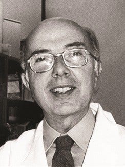 black and white photo of Renato Dulbecco, MD, 1975 Nobel Prize | Physiology or Medicine