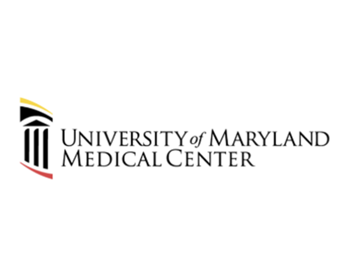 University of Maryland Medical Center logo with column icon and black text.