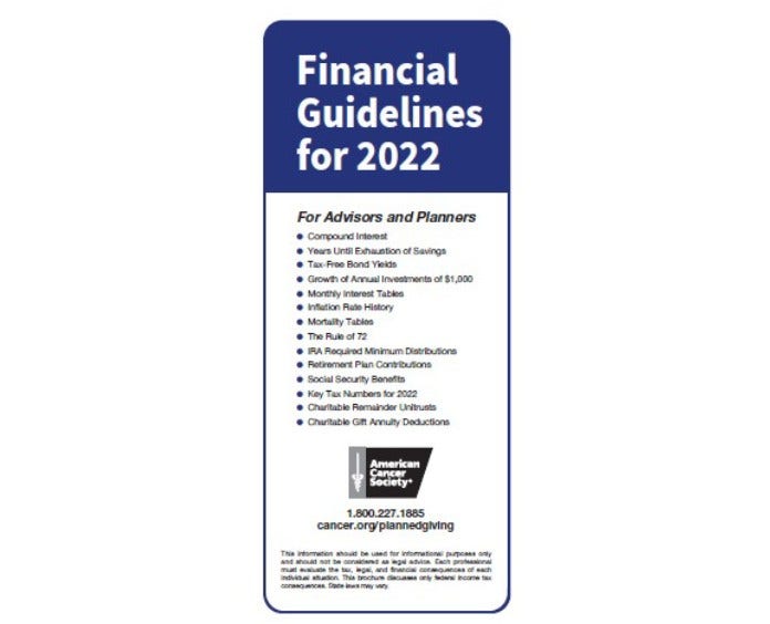 inancial Guidelines for 2022 brochure cover