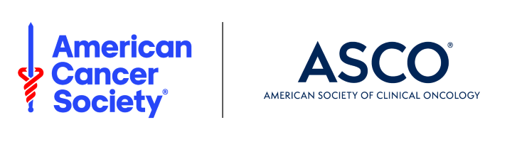 side by side logos for American Cancer Society and American Society of Clinical Oncology