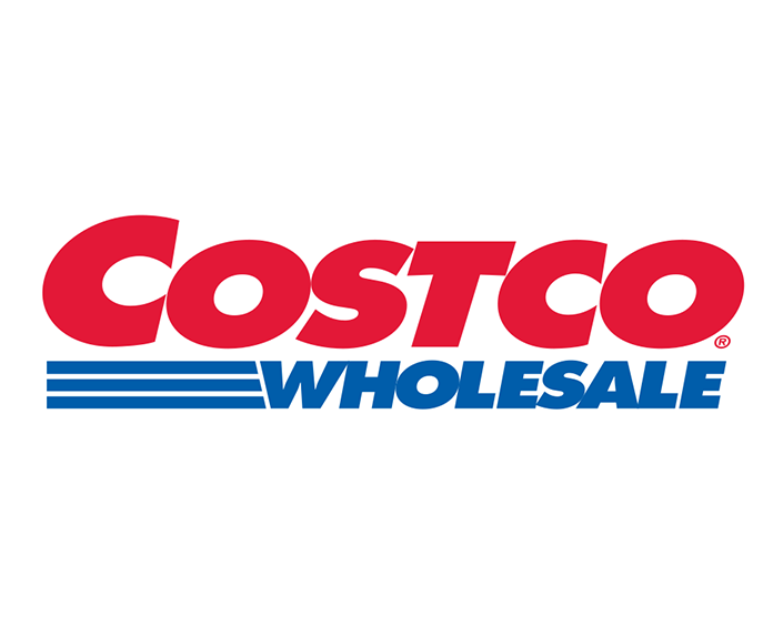 Costco Wholesale logo in red and blue text