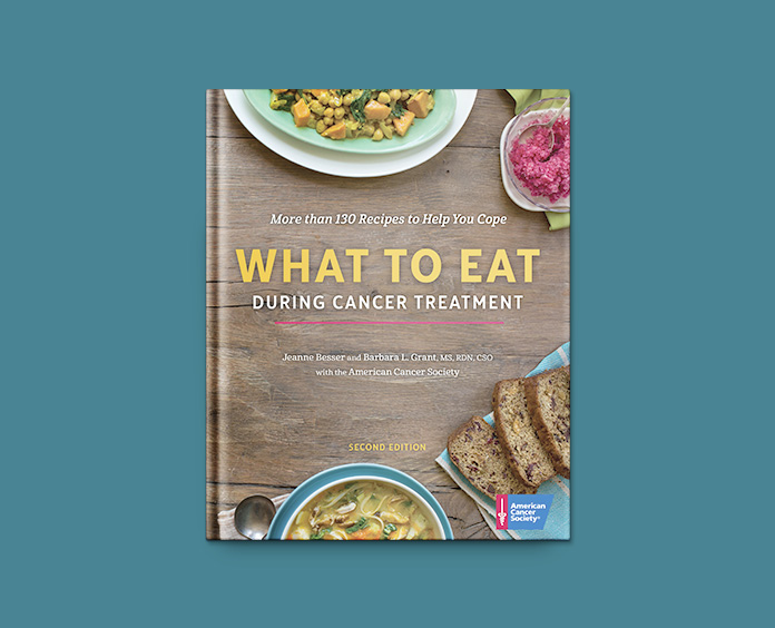 book cover for the ACS book, hat to Eat During Cancer Treatment 2nd Editition