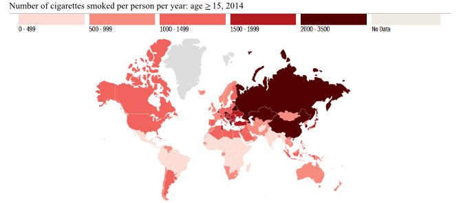 Tobacco Atlas Cigarette Consumption Map