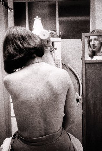 woman getting a mammogram in 1973