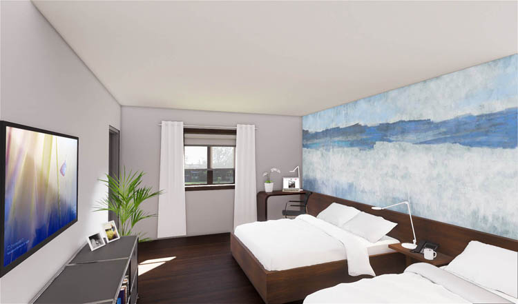 Cleveland, OH Hope Lodge rendering of new guest room suite