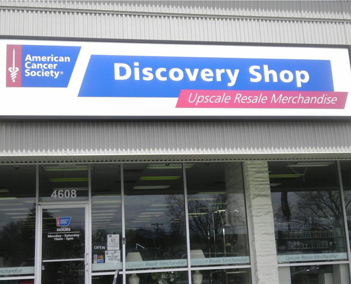 Two women shopping text over image reads Shop Save Discover