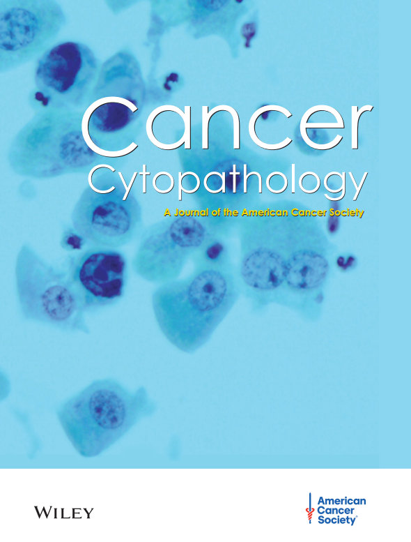 Cover of the ACS Journal Cancer Cytopathology, in blue.