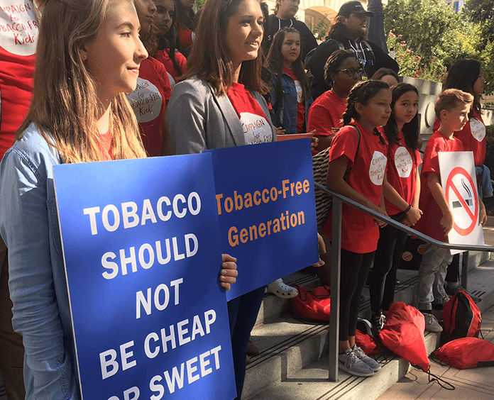 group of women and youth protesting