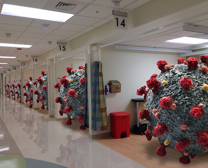 Coronovirus model in every emergency exam room