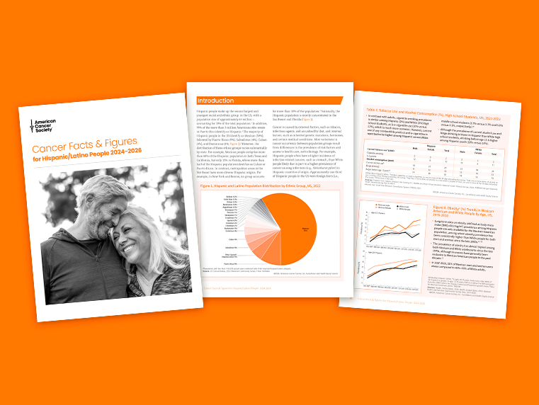 orange background cover with b/w image of couple and 3 inside page examples, overlapped 
