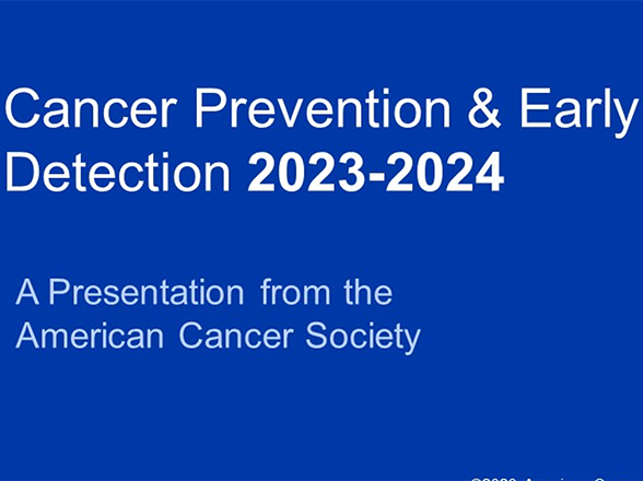 2023-2024 Cancer Prevention and Early Detection powerpoint slideshow cover page