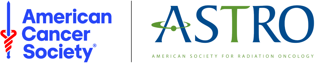 combined logos for American Cancer Society and ASTRO