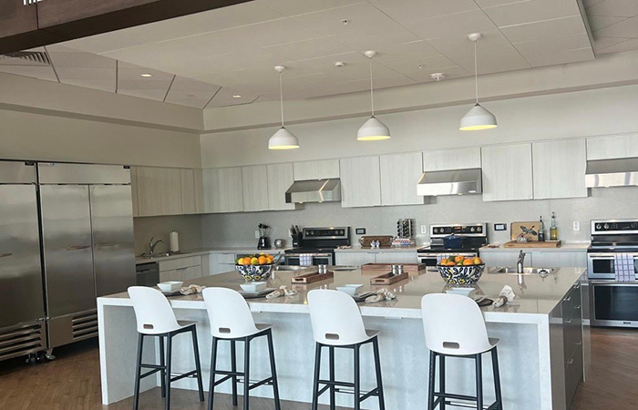 rendering of people in lounge area