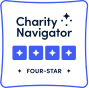 Charity Navigator 4-star rating button